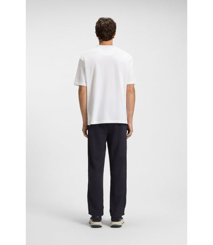 Boss Cotton Jersey T Shirt With Logo Detail White