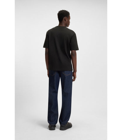 Hugo Cotton Jersey T Shirt With Happy Hugo Logo Black