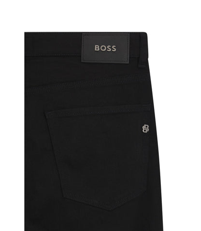 Boss Maine Black Black Regular Fit Jeans In Cashmere Touch Italian Denim Black