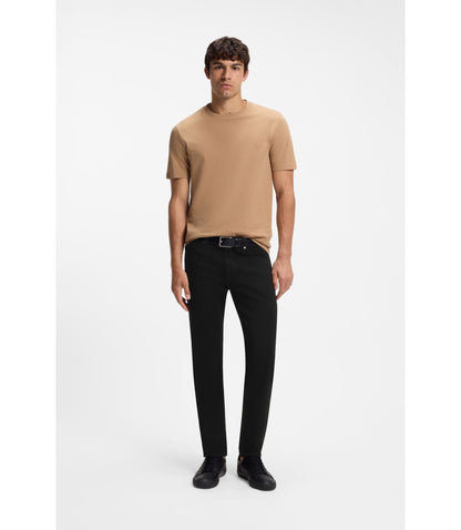 Boss Maine Black Black Regular Fit Jeans In Cashmere Touch Italian Denim Black