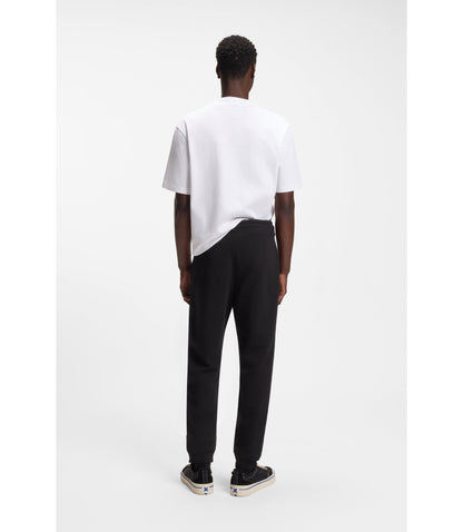 Hugo Cotton Terry Sweatpants With Logo Patch Black