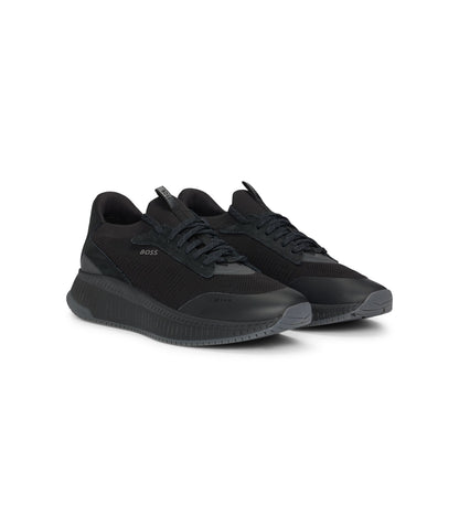 Boss Ttnm Evo Trainers With Knitted Uppers Black Black