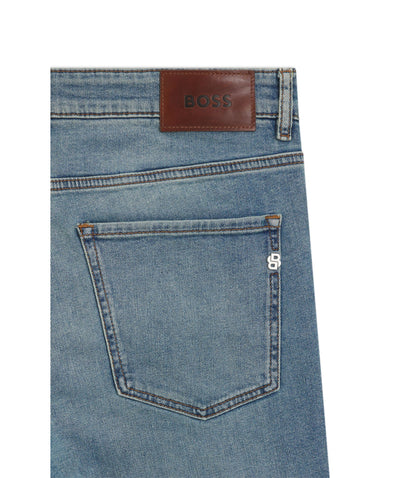 Boss Delaware Slim Fit Jeans In Blue Comfort Stretch Denim Blue