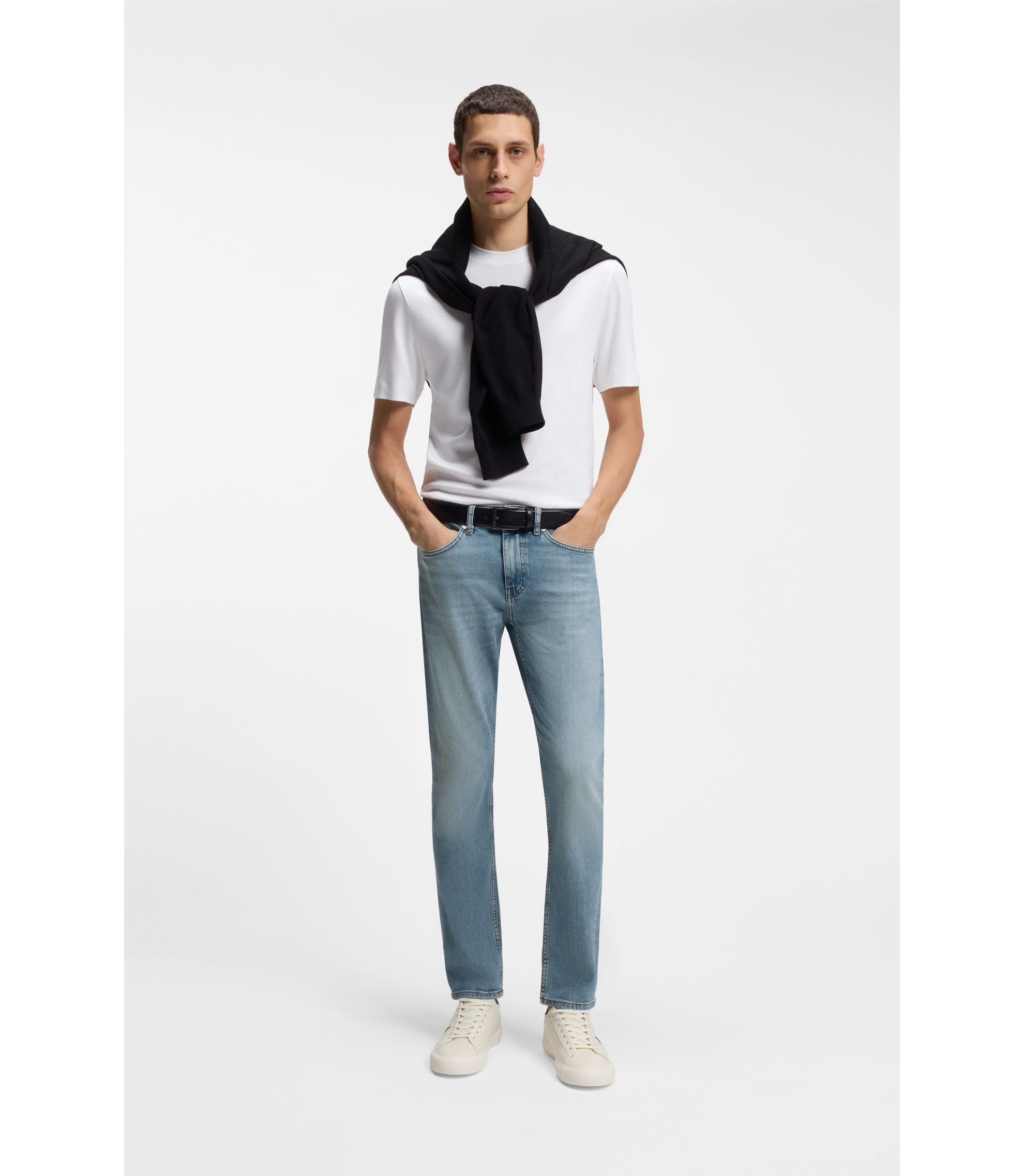 Boss Delaware Slim Fit Jeans In Blue Comfort Stretch Denim Blue