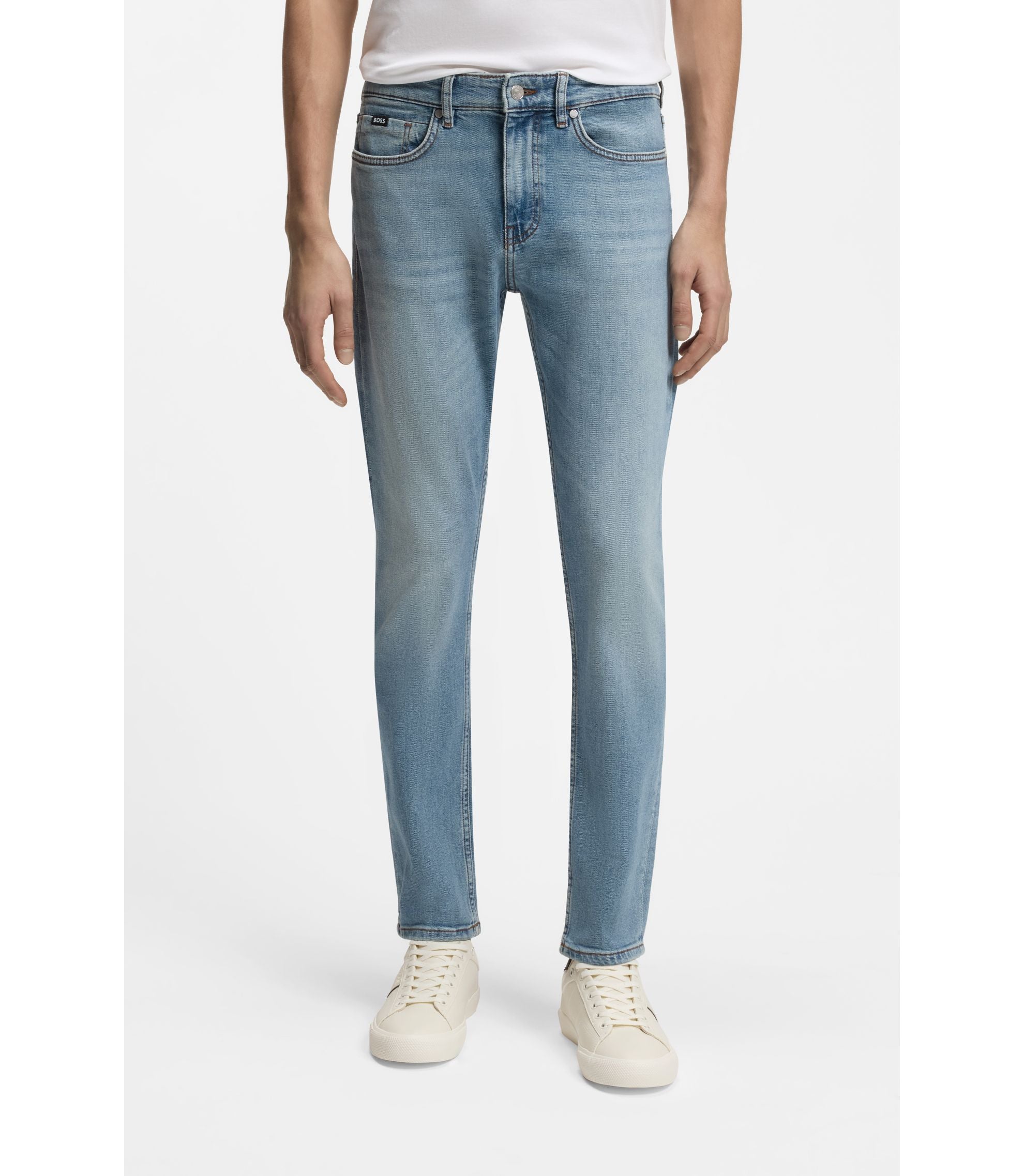 Boss Delaware Slim Fit Jeans In Blue Comfort Stretch Denim Blue