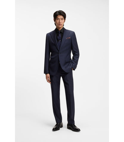 Boss Slim Fit Shirt In Stretch Cotton Blend Poplin Black
