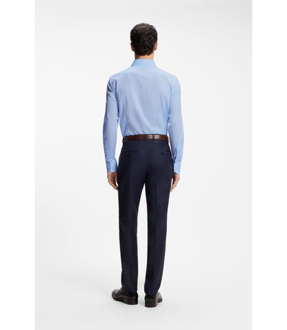 Boss Slim Fit Shirt In Stretch Cotton Blend Poplin Light Blue