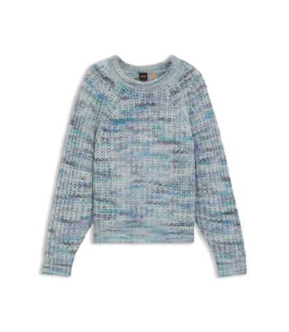 Boss Multicoloured Yarn Sweater In An Alpaca Blend Patterned Women's
