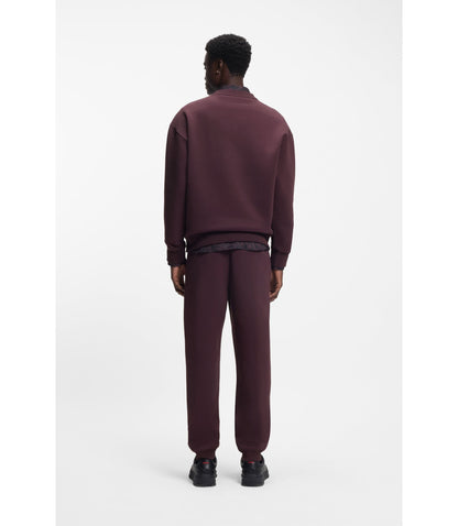 Hugo Stacked Logo Sweatshirt In A Cotton Blend Light Brown