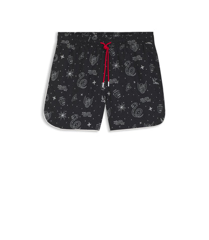 Hugo Swim Shorts With All Over Print Light Grey