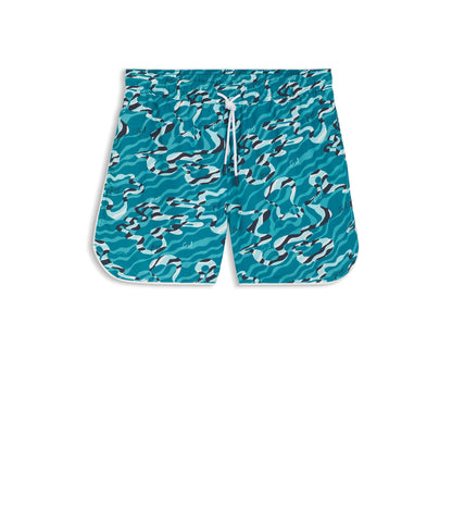 Hugo Swim Shorts With All Over Print Light Blue