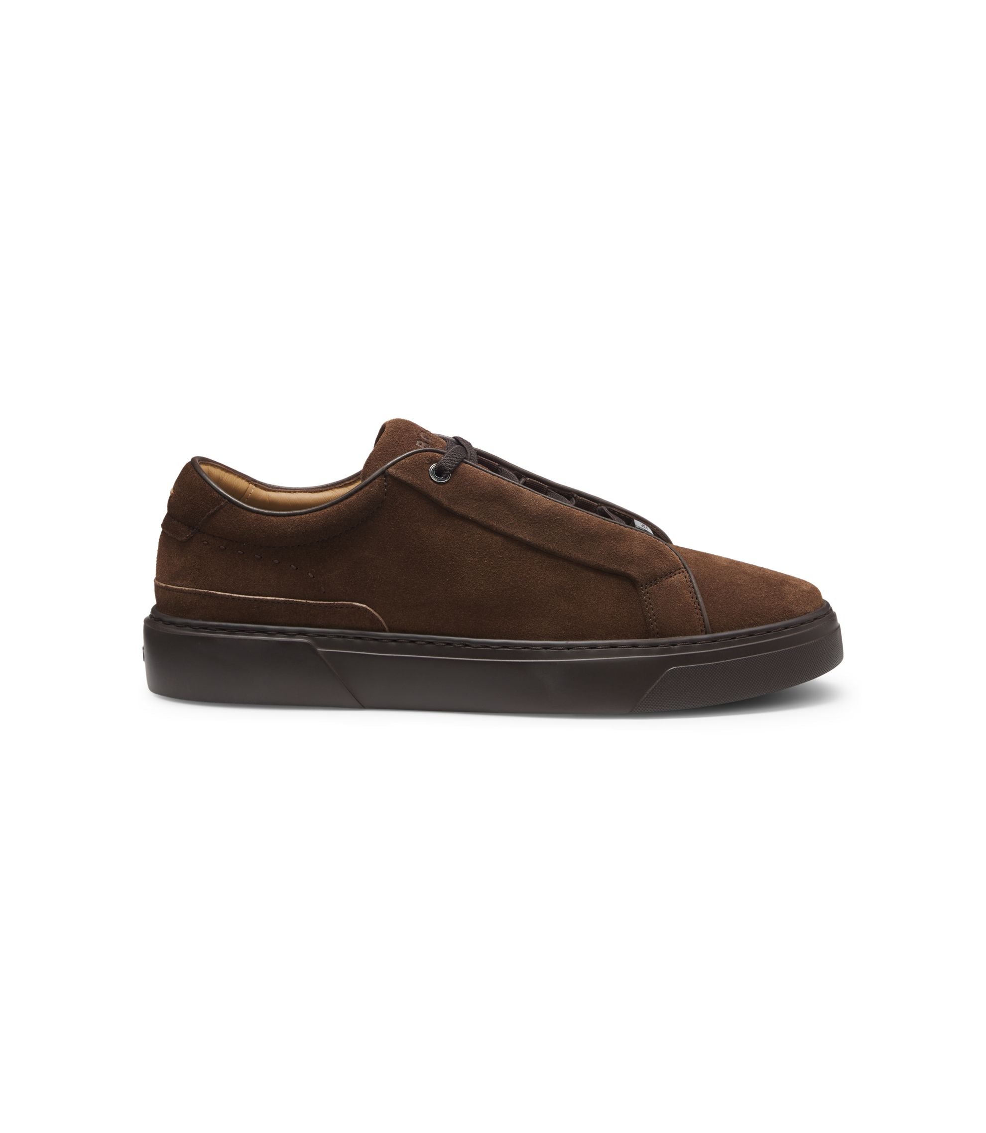 Boss Gary Trainers In Suede Dark Brown Dark Brown