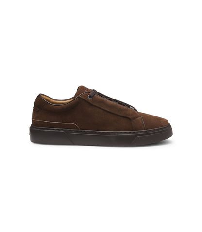 Boss Gary Trainers In Suede Dark Brown Dark Brown
