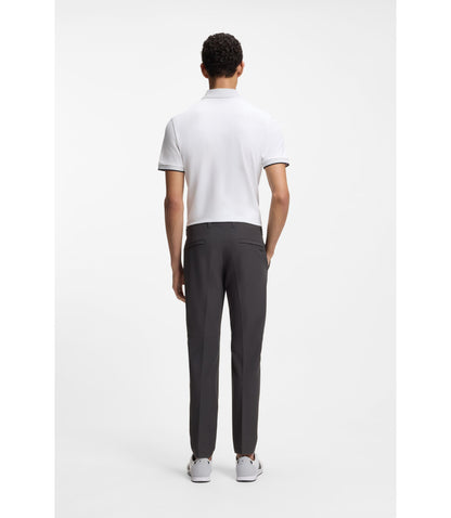 Boss Slim Fit Pants In Water Repellent Stretch Fabric Dark Grey