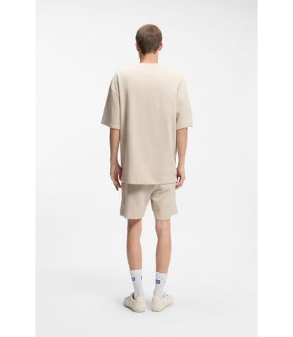 Hugo Waffle Structure T Shirt In A Cotton Blend White