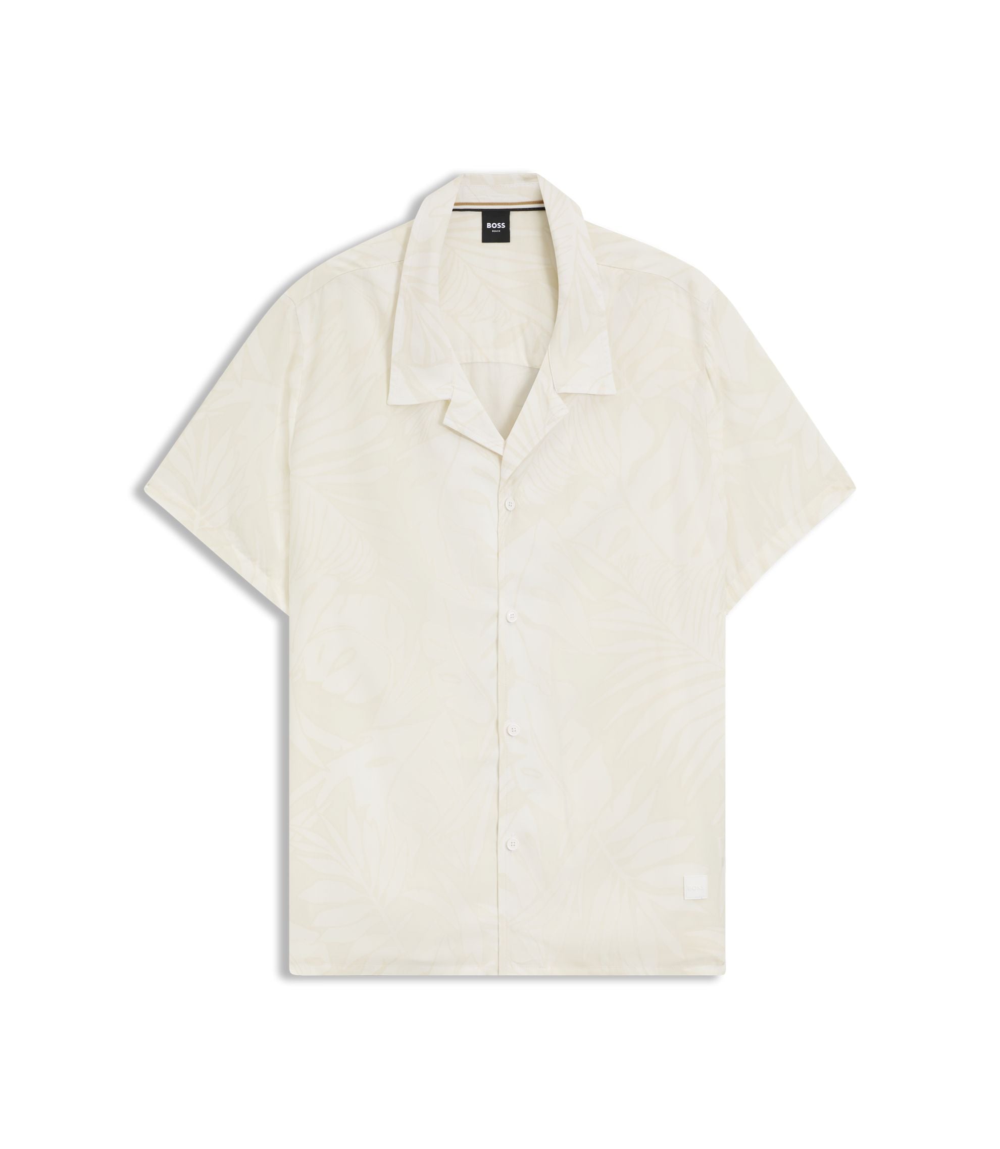 Boss Regular Fit Shirt With All Over Print White
