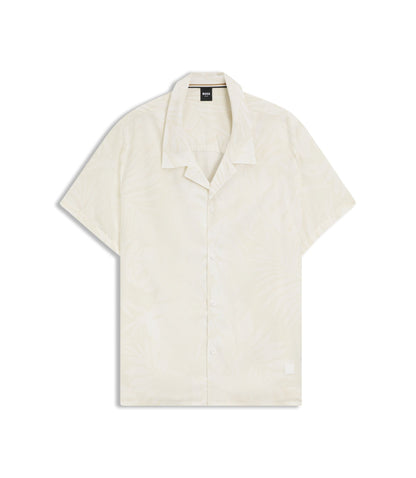Boss Regular Fit Shirt With All Over Print White