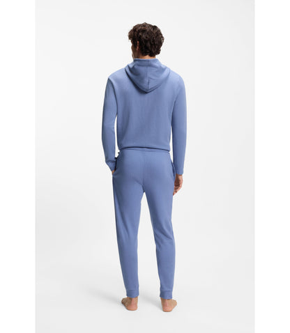 Boss Waffle Structure Pyjama Bottoms In A Cotton Blend Light Blue