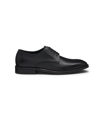 Boss Italian Made Leather Derby Shoes Black Black