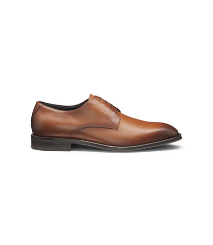 Boss Italian Made Leather Derby Shoes Brown Brown