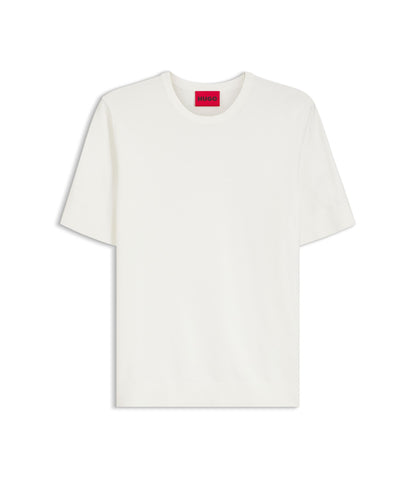 Hugo Knit Sweater In A Regular Fit White