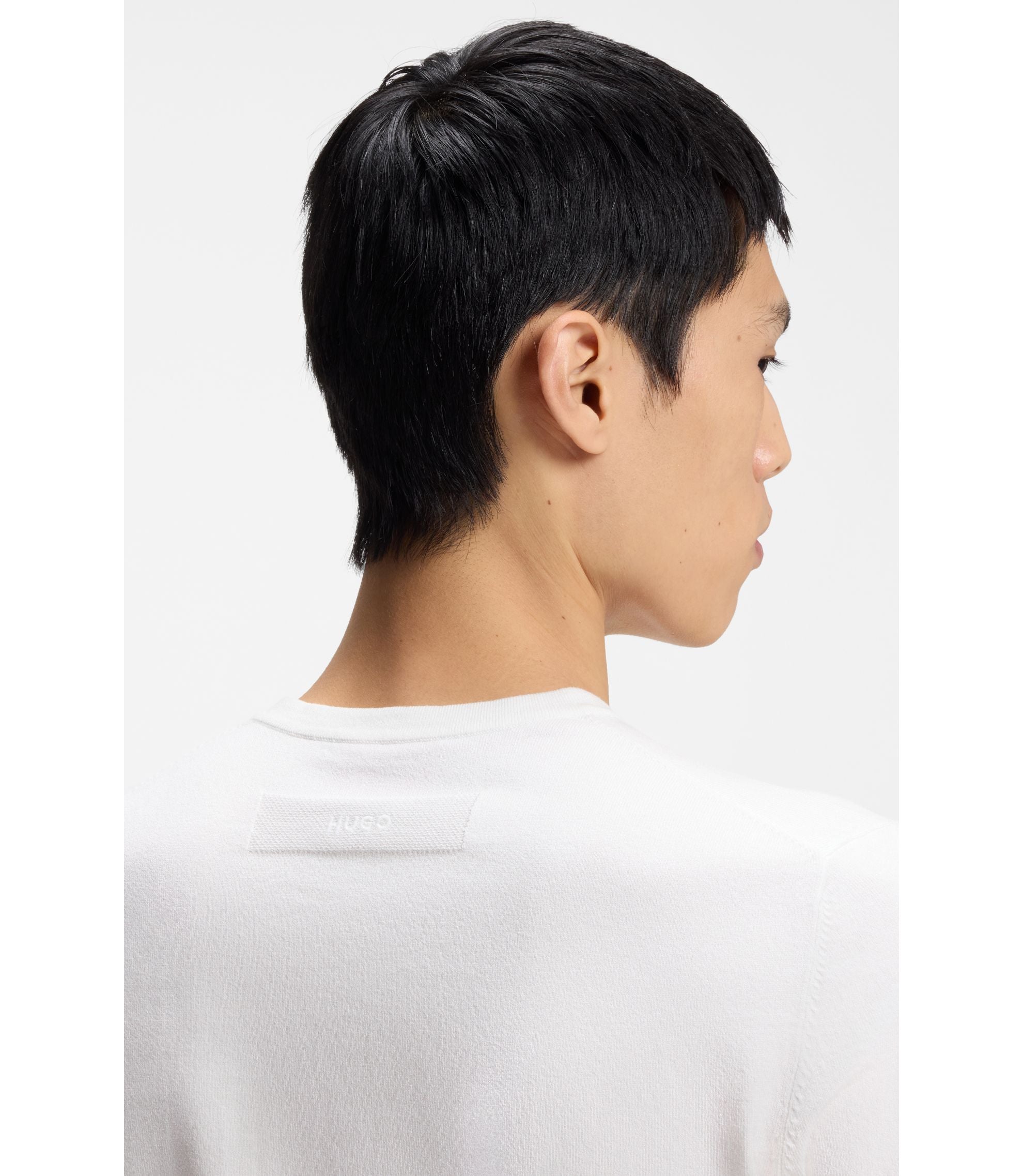 Hugo Knit Sweater In A Regular Fit White