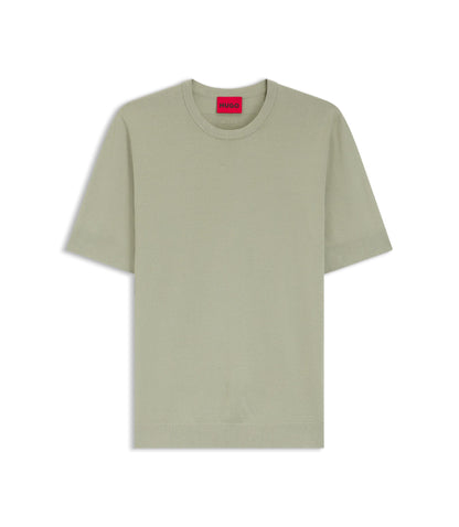 Hugo Knit Sweater In A Regular Fit Light Green