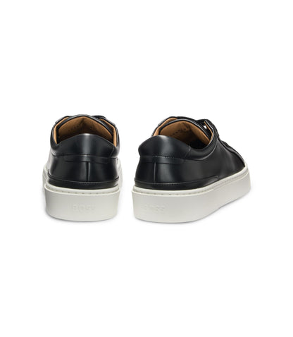 Boss Gary Sneakers With Leather Uppers Black Black
