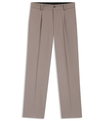 Hugo Modern Fit Trousers In Stretch Twill Light Brown