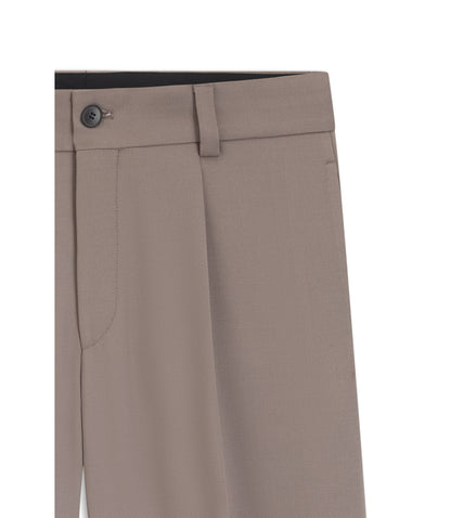 Hugo Modern Fit Trousers In Stretch Twill Light Brown