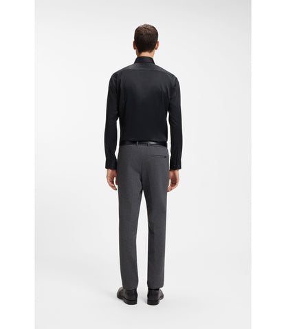 Boss Slim Fit Shirt In Performance Stretch Twill Black