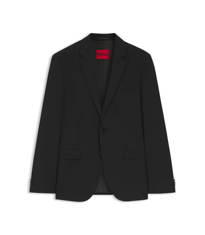 Hugo Extra Slim Fit Jacket In A Wool Blend Black