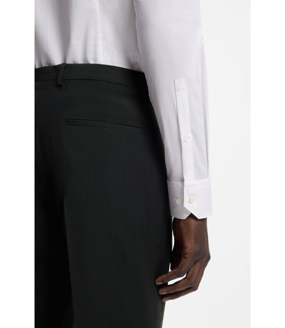 Hugo Extra Slim Fit Trousers In A Wool Blend Black