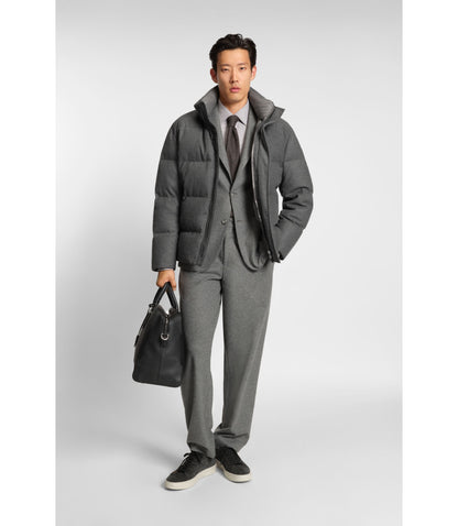 Boss Down Filled Jacket In Flannel Grey