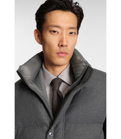 Boss Down Filled Jacket In Flannel Grey