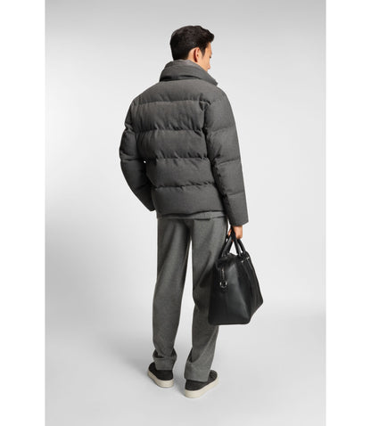 Boss Down Filled Jacket In Flannel Grey