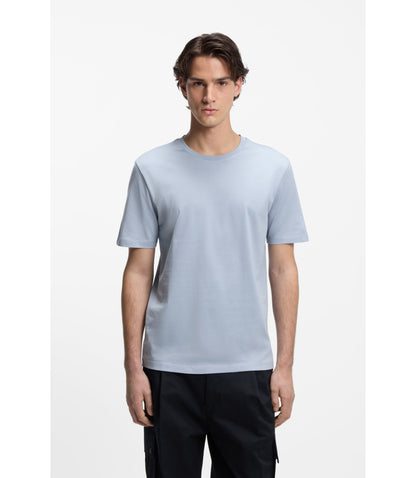 Hugo Slim Fit T Shirt With Mercerised Cotton Purple