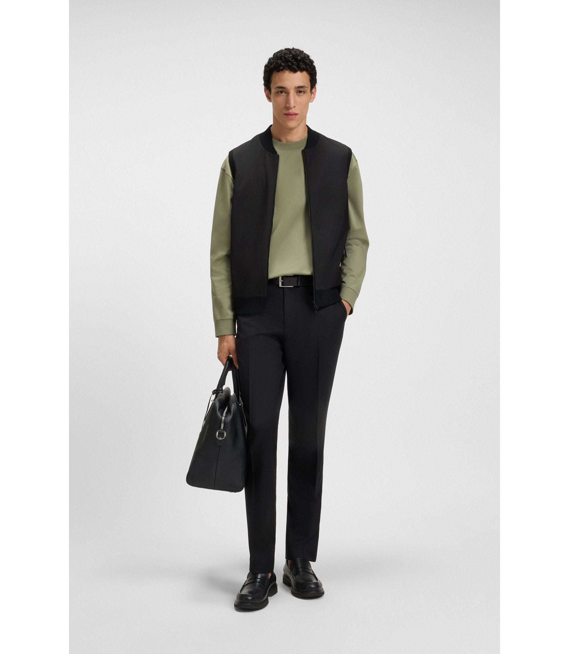 Boss Weather Protection Gilet In A Regular Fit Black