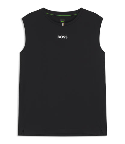 Boss Active Quick Dry Tank Top With Contrast Logo Black