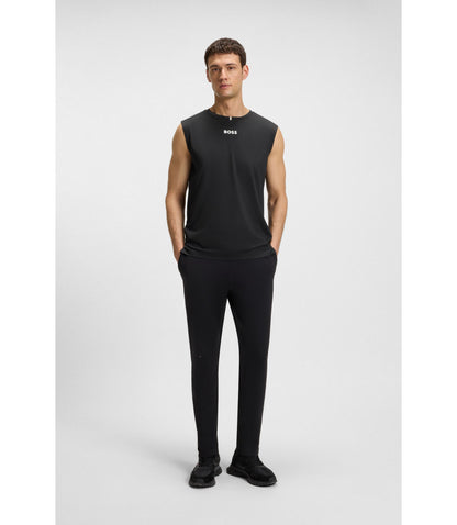 Boss Active Quick Dry Tank Top With Contrast Logo Black