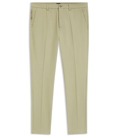 Boss Slim Fit Pants In A Stretch Cotton Blend Khaki
