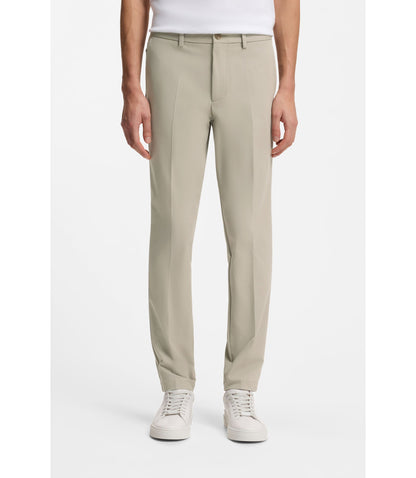 Boss Slim Fit Pants In A Stretch Cotton Blend Light Beige