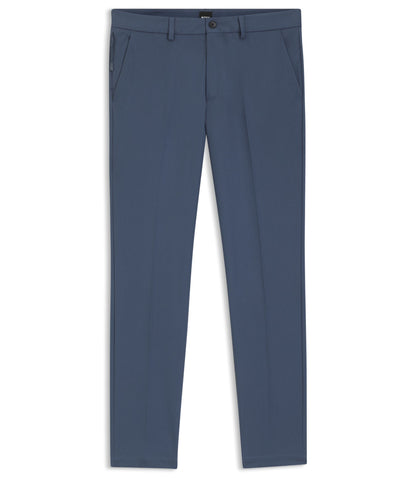 Boss Slim Fit Pants In A Stretch Cotton Blend Light Blue