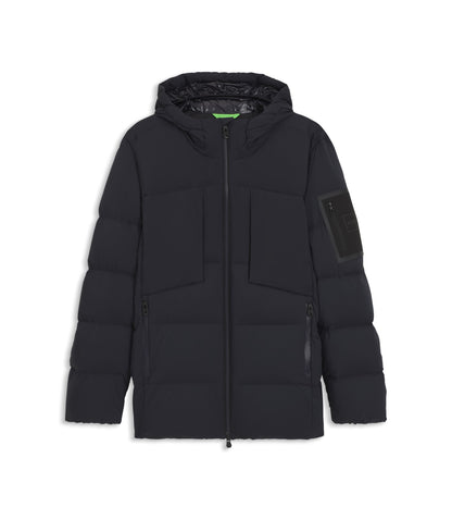 Boss Down Filled Parka Jacket With Water Repellent Finish Dark Blue