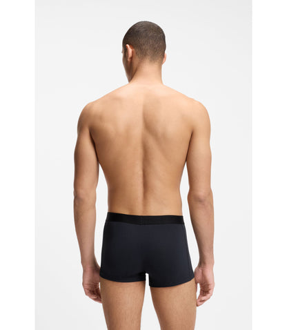 Boss Three Pack Of Stretch Cotton Trunks Light Blue