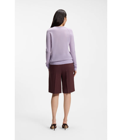 Boss Superfine Merino Wool Cardigan Light Purple Women's