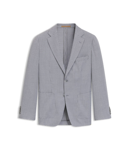 Boss Slim Fit Jacket In Virgin Wool And Silk Silver
