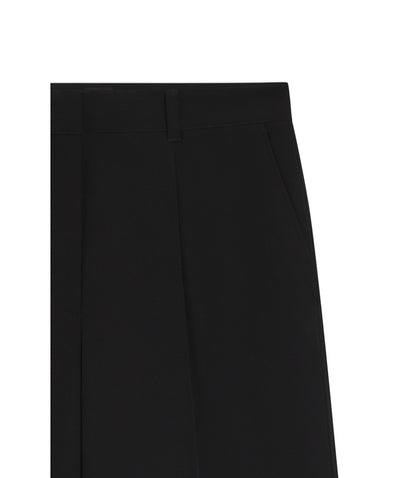 Boss Wide Leg Trousers In Stretch Fabric Black Women's