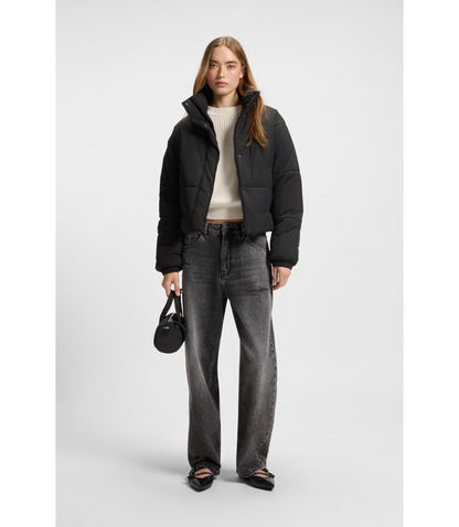 Hugo Water Repellent Jacket With Happy Hugo Badge Black Women's