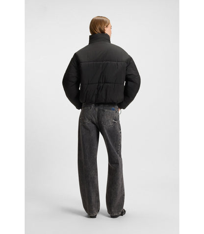 Hugo Water Repellent Jacket With Happy Hugo Badge Black Women's